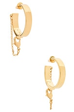 Safety Chain Hoop Earrings