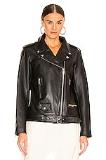 Ena Pelly Oversized New Yorker Biker Jacket in Black & Silver | REVOLVE