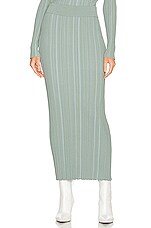 Product image of Ena Pelly Compact Rib Knit Midi Skirt. Click to view full details