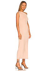 Enza Costa Exposed Shoulder Maxi Dress in Dark Nude | REVOLVE