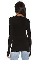 Silk Rib Fitted Long Sleeve Cardigan - thumbnail 6