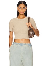 Cropped Short Sleeve Sweater