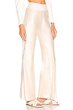 Enza Costa Satin Wide Leg Pant in Antique White | REVOLVE