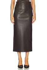 Leather Hi-waist Curve Skirt
