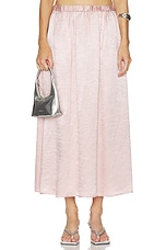 Textured Satin Celeste Skirt - thumbnail 4