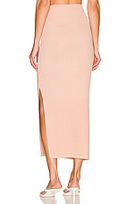 Enza Costa Stretch Silk Knit Essential Skirt in Dark Nude | REVOLVE