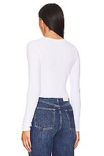 Enza Costa Silk Knit Long Sleeve Tuck Top in White | REVOLVE