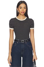 Cotton Stripe Classic Short Sleeve Tee - thumbnail 4