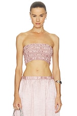 Textured Satin Smock Top - thumbnail 4