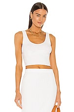 Product image of Enza Costa Rib Sweater Knit Cropped Scoop Tank. Click to view full details
