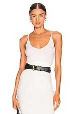 Product image of Enza Costa Stretch Silk Knit V Racer Tank. Click to view full details