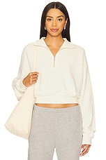 Cropped Half Zip Sweatshirt