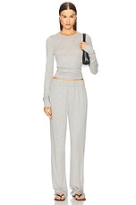 Fitted Crewneck Long Sleeve Top - thumbnail 7