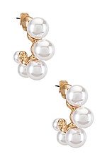 Large Pearl Mini Hoops