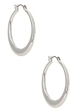 Large Flat Open Hoop Earrings