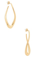 Oblong Abstract Hoop Earrings