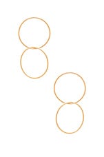 Product image of Ettika Joining Circle Earrings. Click to view full details