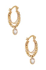 Product image of Ettika Embellished Hoop Earrings. Click to view full details