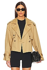 Favorite Daughter The Cropped Charles Trench Coat in Sand | REVOLVE