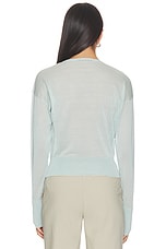 Sheer Knit V-neck Sweater - thumbnail 6