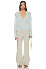 Sheer Knit V-neck Sweater - thumbnail 7