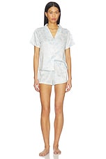Odessa Charm Shawl Collar Pajama Set With Bows - thumbnail 4