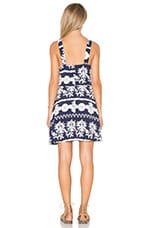 FLYNN SKYE Leila Lace Up Dress in Vintage Navy | REVOLVE