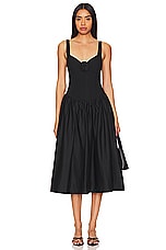 For Love & Lemons Billie Midi Dress in Black | REVOLVE