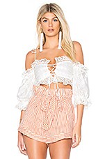 XS,M Authentic For Love And& Lemons Anabelle Eyelet Lace Up Mini Dress