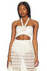 Product image of For Love & Lemons Melanie Crop Top. Click to view full details