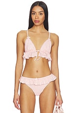 Polka Dot Ruffle Bikini Top - thumbnail 4