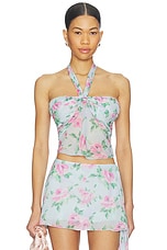 Maribel Chiffon Halter Top - thumbnail 4