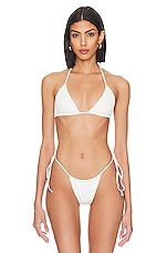 Product image of Frankies Bikinis Tia Plisse Bikini Top. Click to view full details