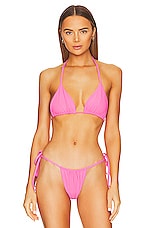 Product image of Frankies Bikinis Tia Ribbed Bikini Top. Click to view full details