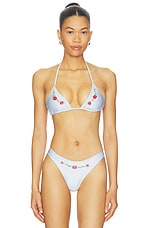 Nick Beaded Satin Bikini Top - thumbnail 10