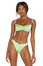 Product image of Frankies Bikinis Foxy Satin Bikini Top. Click to view full details