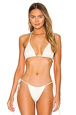Product image of Frankies Bikinis Tia Plisse Bikini Top. Click to view full details