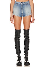 x We The Free Honeycomb Denim Brief In Ripple Reflect
