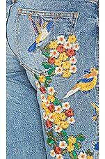 embroidered girlfriend jeans