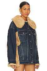 Free People x We The Free Holly Cozy Denim Jacket in Rinse Combo | REVOLVE
