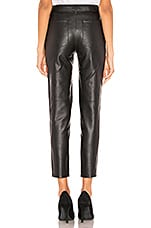 Free People Belted Vegan Leather Skinny Pant in Black | REVOLVE