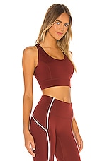 Crop Top Brassière Free People Movement Ashford Light Synergy Taille XS Bleu/noir