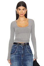 x Intimately FP Clean Slate Seamless Layering Top In Heather Grey