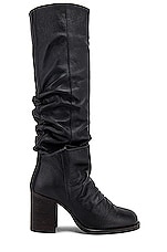 Free People Ellee Tall Slouch Boot in Black | REVOLVE