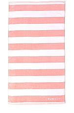 Product image of FUNBOY FUNBOY Pink Cabana Beach Towel in Pink. Click to view full details