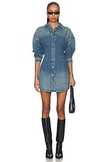 Shaped Denim Dress - thumbnail 4