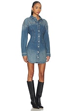 Shaped Denim Dress - thumbnail 6