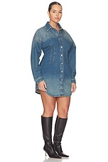 Shaped Denim Dress - thumbnail 7