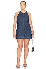 Denim Halter Shift Dress - thumbnail 5