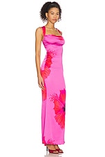 Satin Lace Up Maxi Dress - thumbnail 6